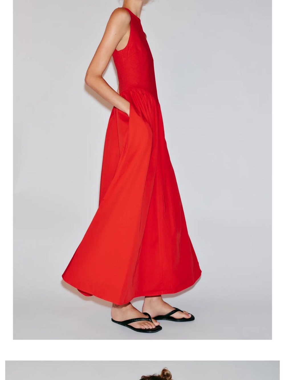 Zara Red Sleeveless Maxi Skirt - Picture 2 of 6